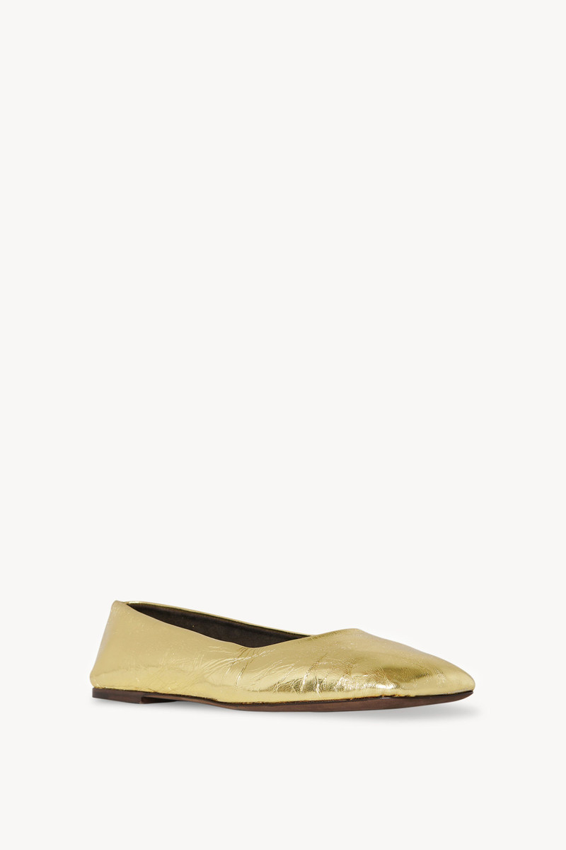 The Row Square Ballet Flat in Leather outlook
