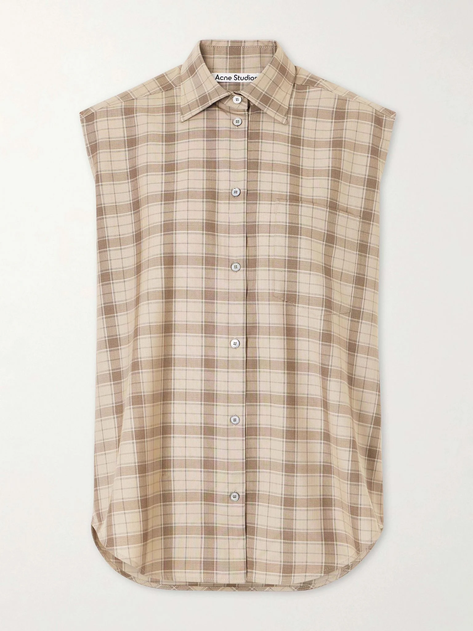 Sinora sleeveless checked wool shirt Multi - 1