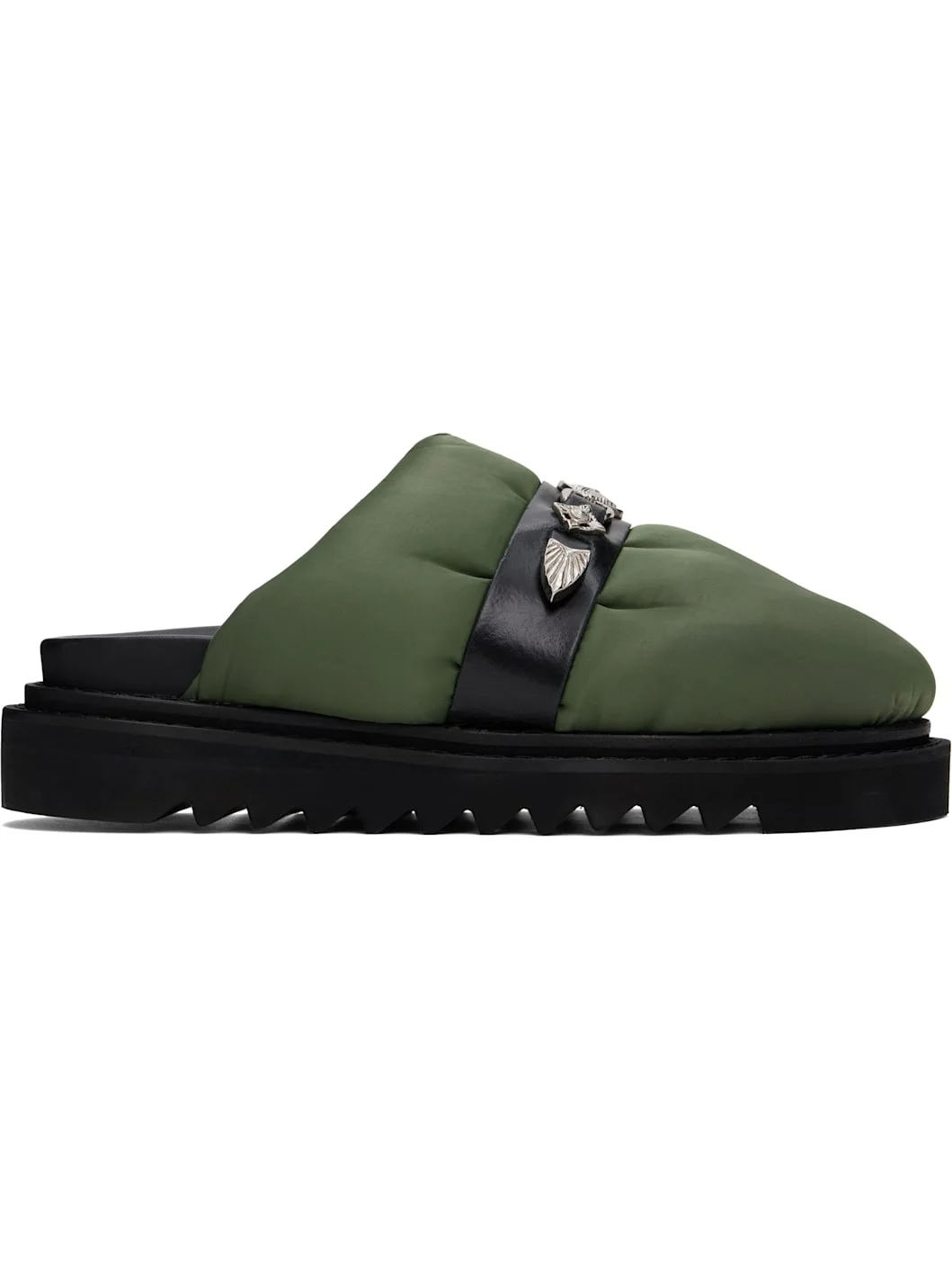Green Nylon Slip-on Loafers - 1