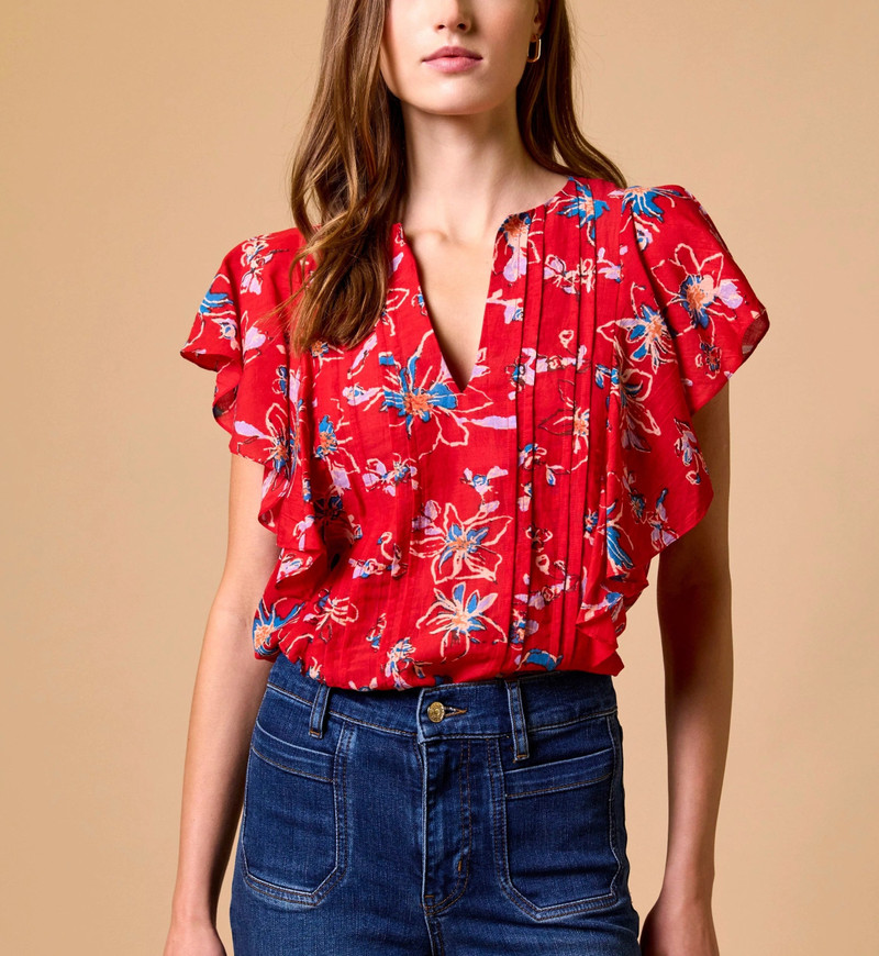 Cleobella SHEENIE BLOUSE | FIORE ROSSO outlook