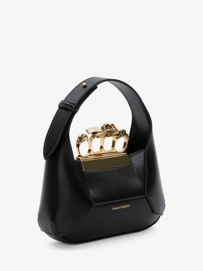 Alexander McQueen Women's The Jewelled Hobo Mini Bag in Black outlook
