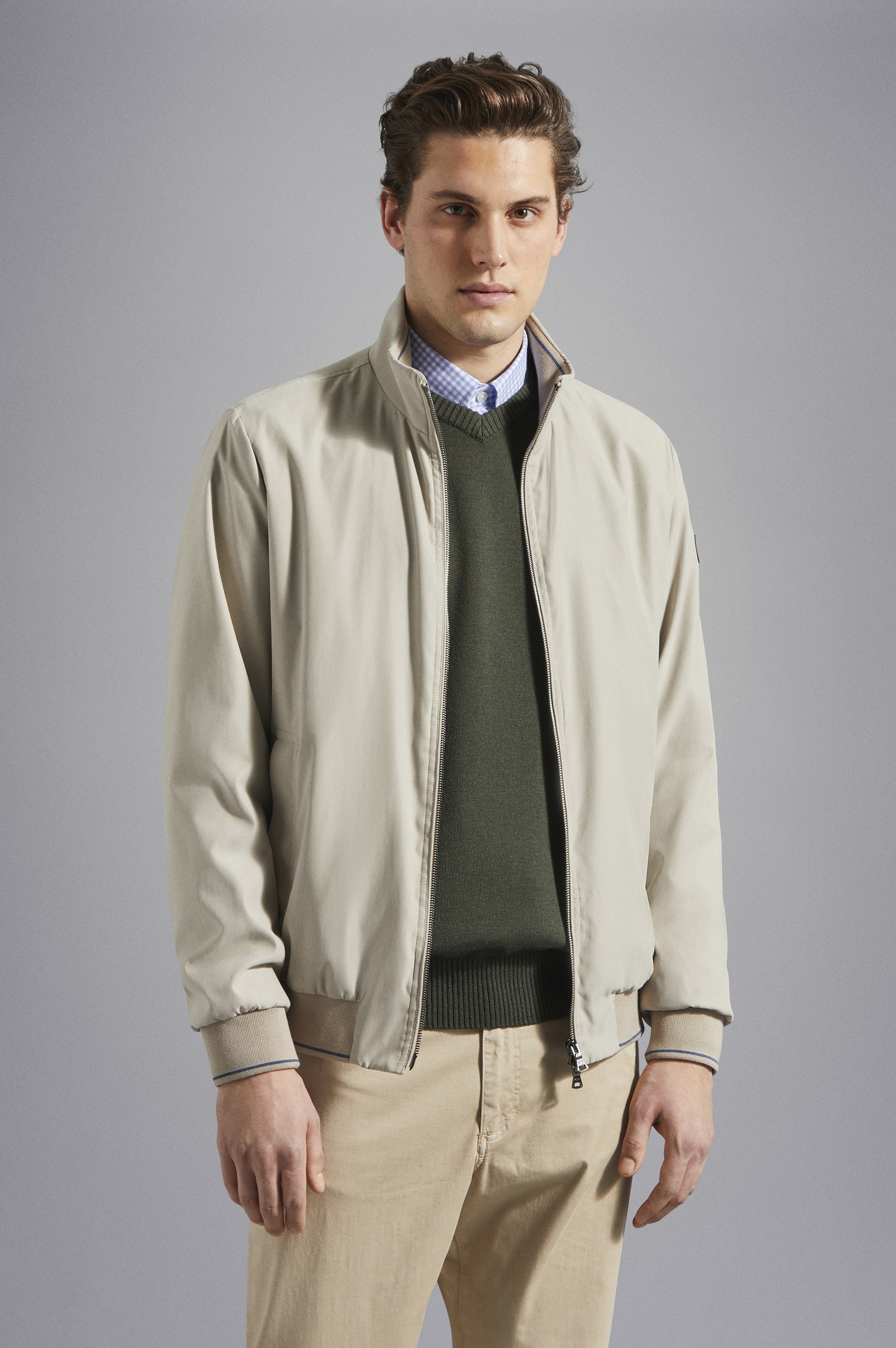 MICROFIBER BLOUSON WITH ICONIC BADGE - 7