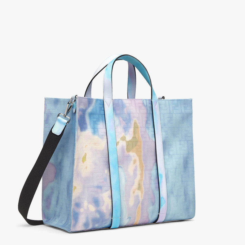 FENDI Light blue and black Sunset jacquard fabric bag outlook