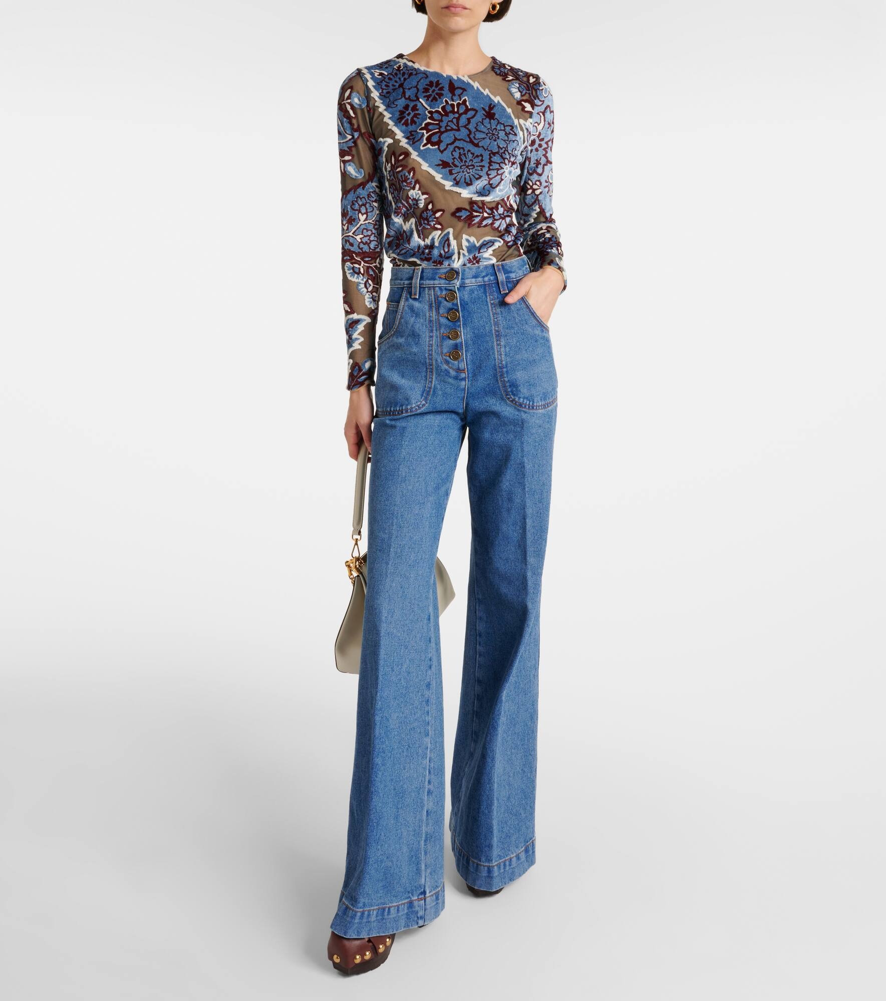 High-rise flared jeans - 7