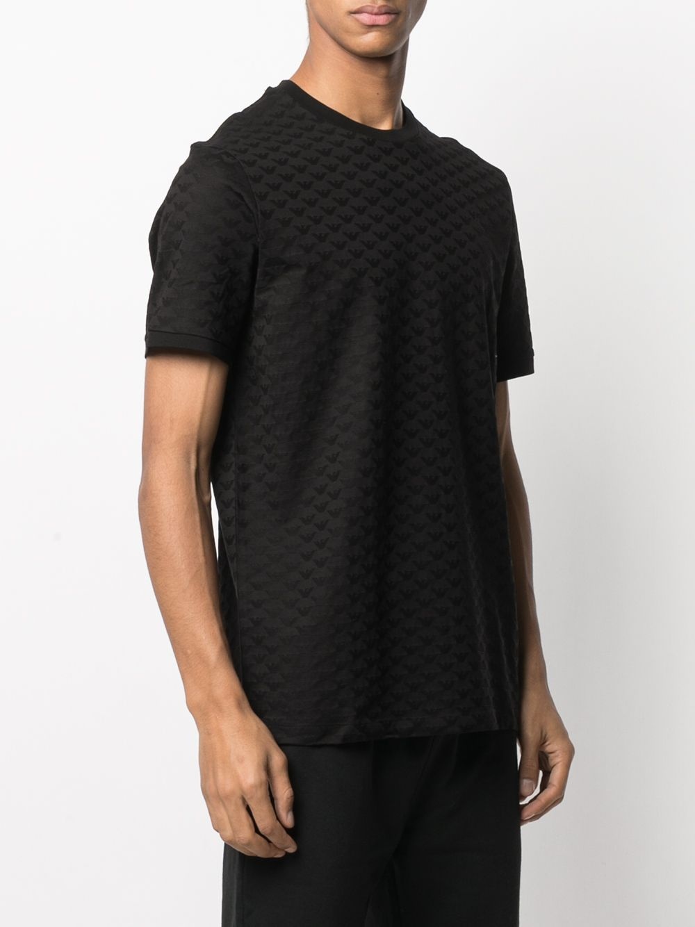plain textured T-shirt - 3