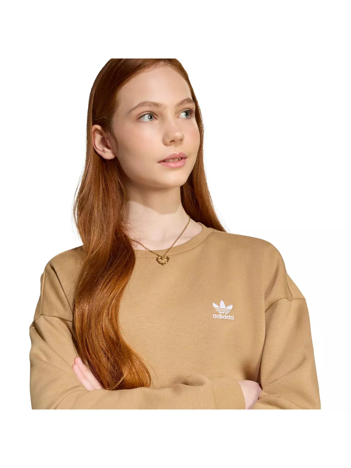 Originals Big Girl's Essential Boyfriend Crew Sweatshirt -Beige - 3