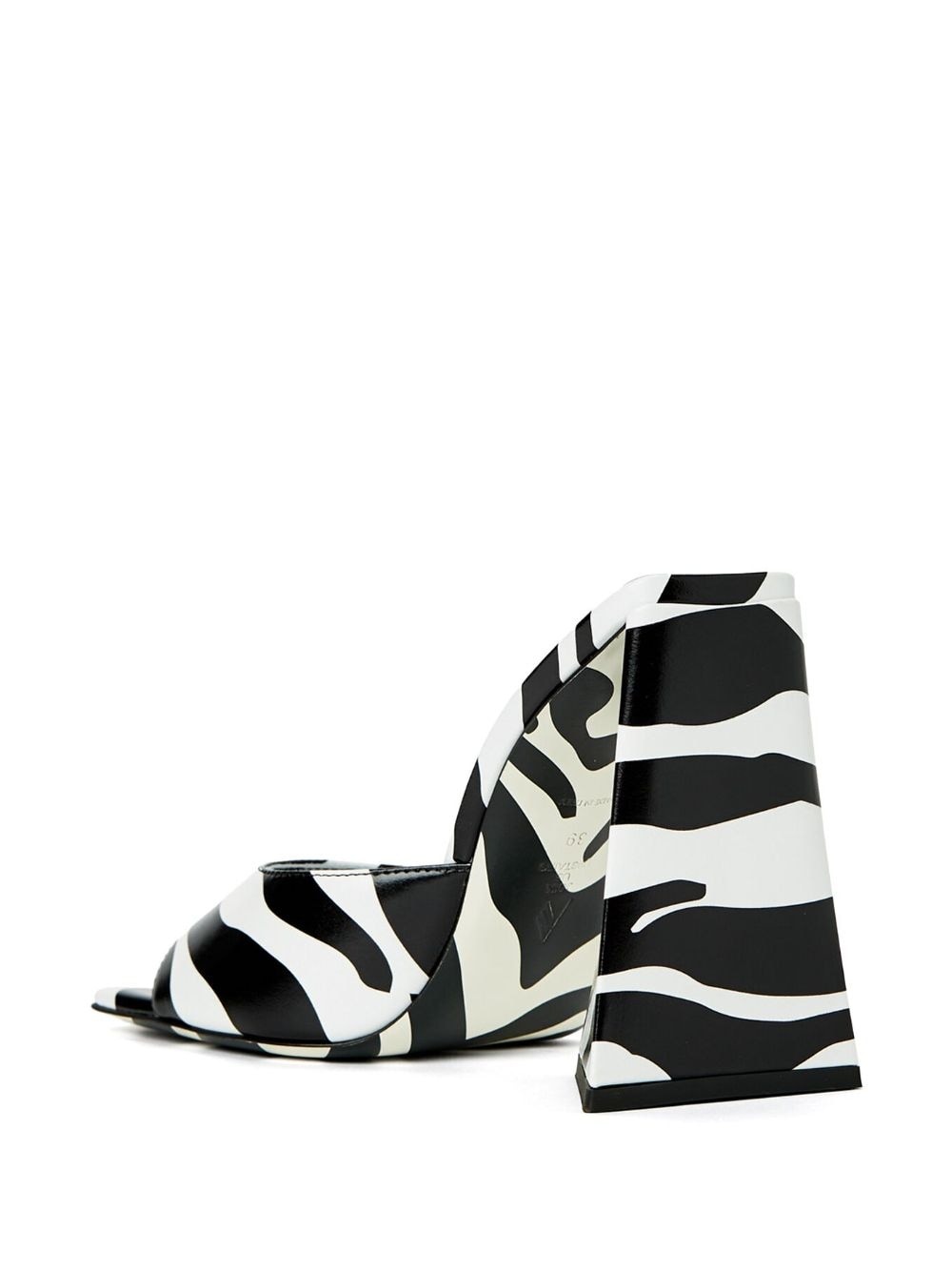 Devon 115mm zebra-print mules - 3
