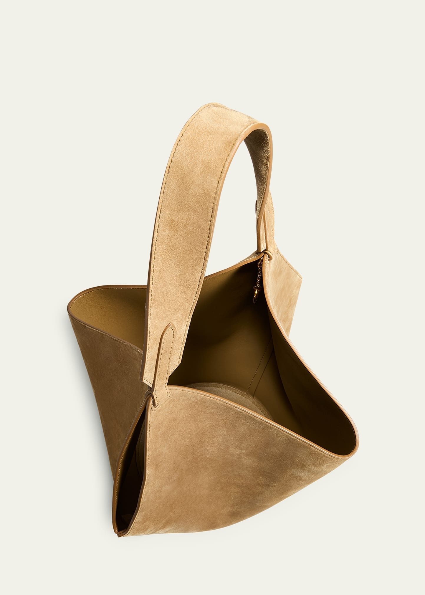 Lotus Small Suede Tote Bag - 3
