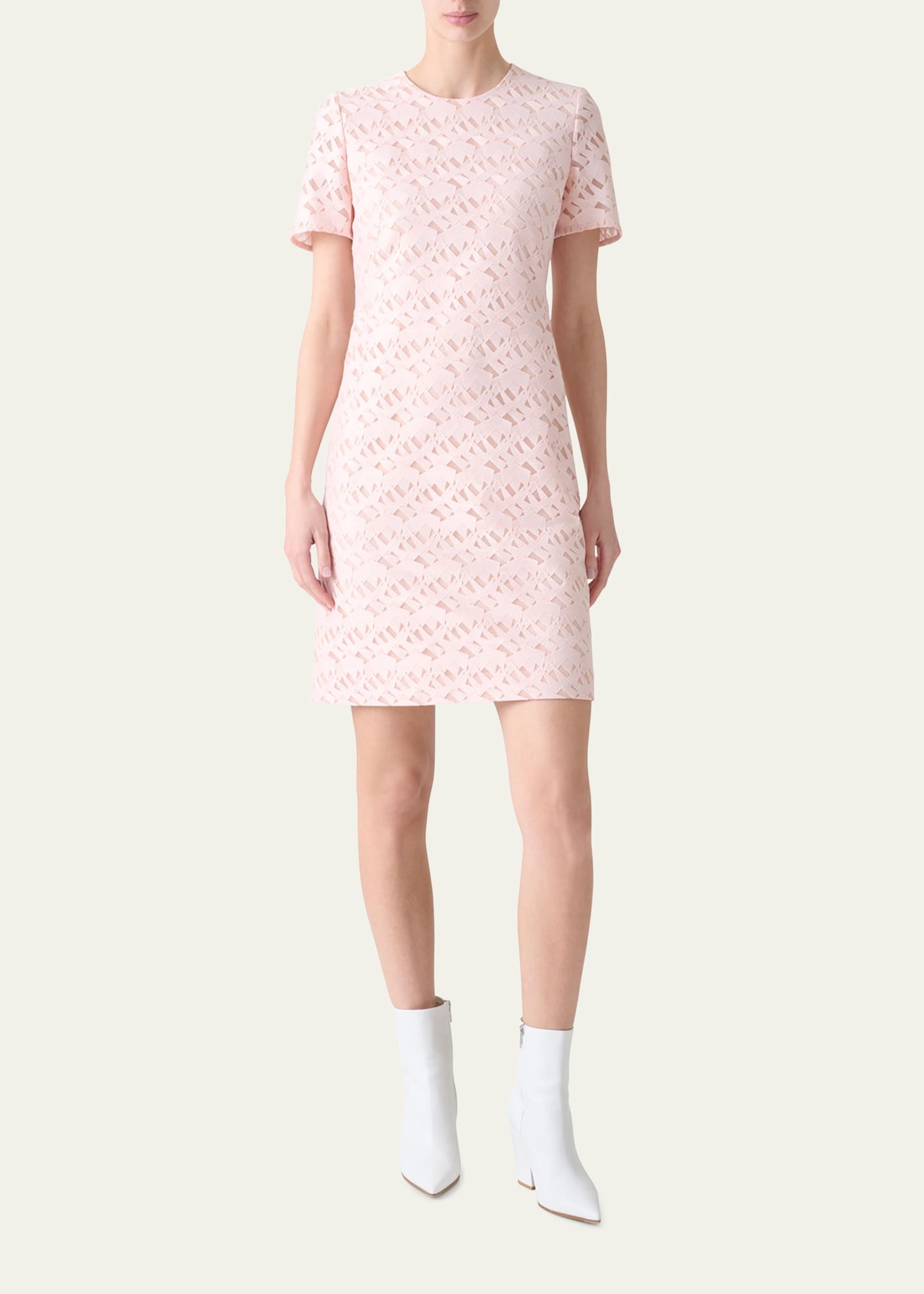 Tulle Techno Geometric Short Dress - 2