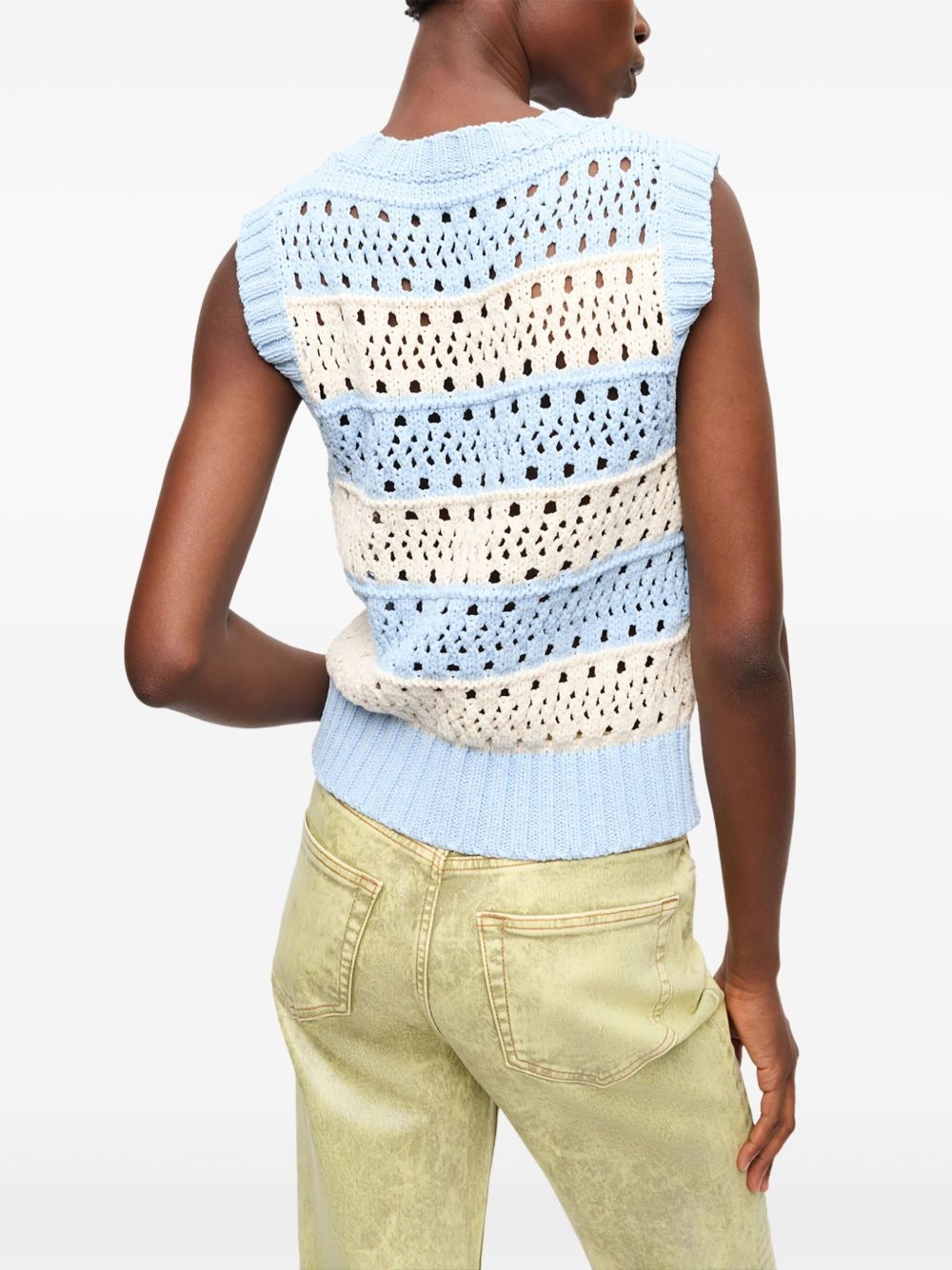 striped knit tank top - 4