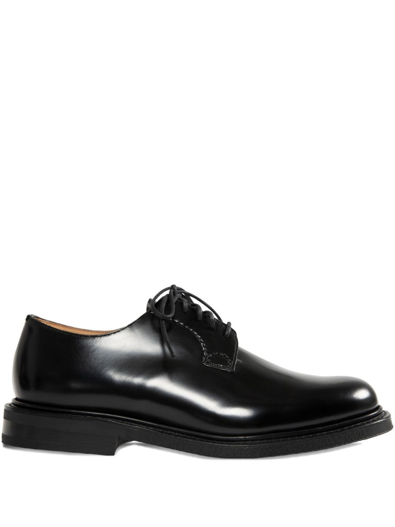 leather lace-up derby shoes - 1