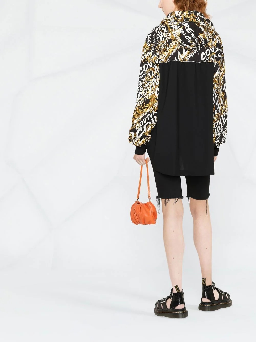 Garland logo-print panelled hoodie - 4
