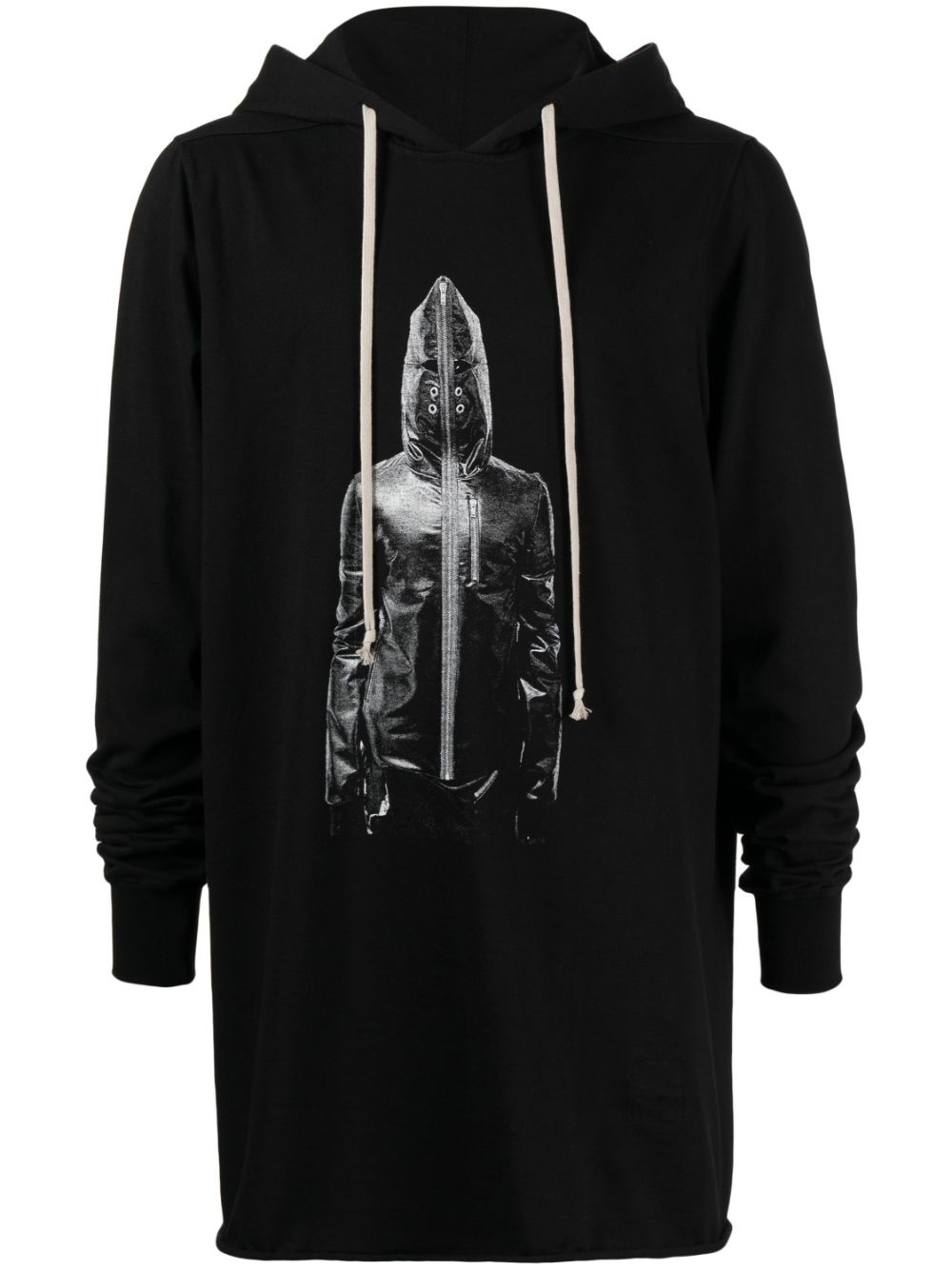 photograph-print cotton hoodie - 1