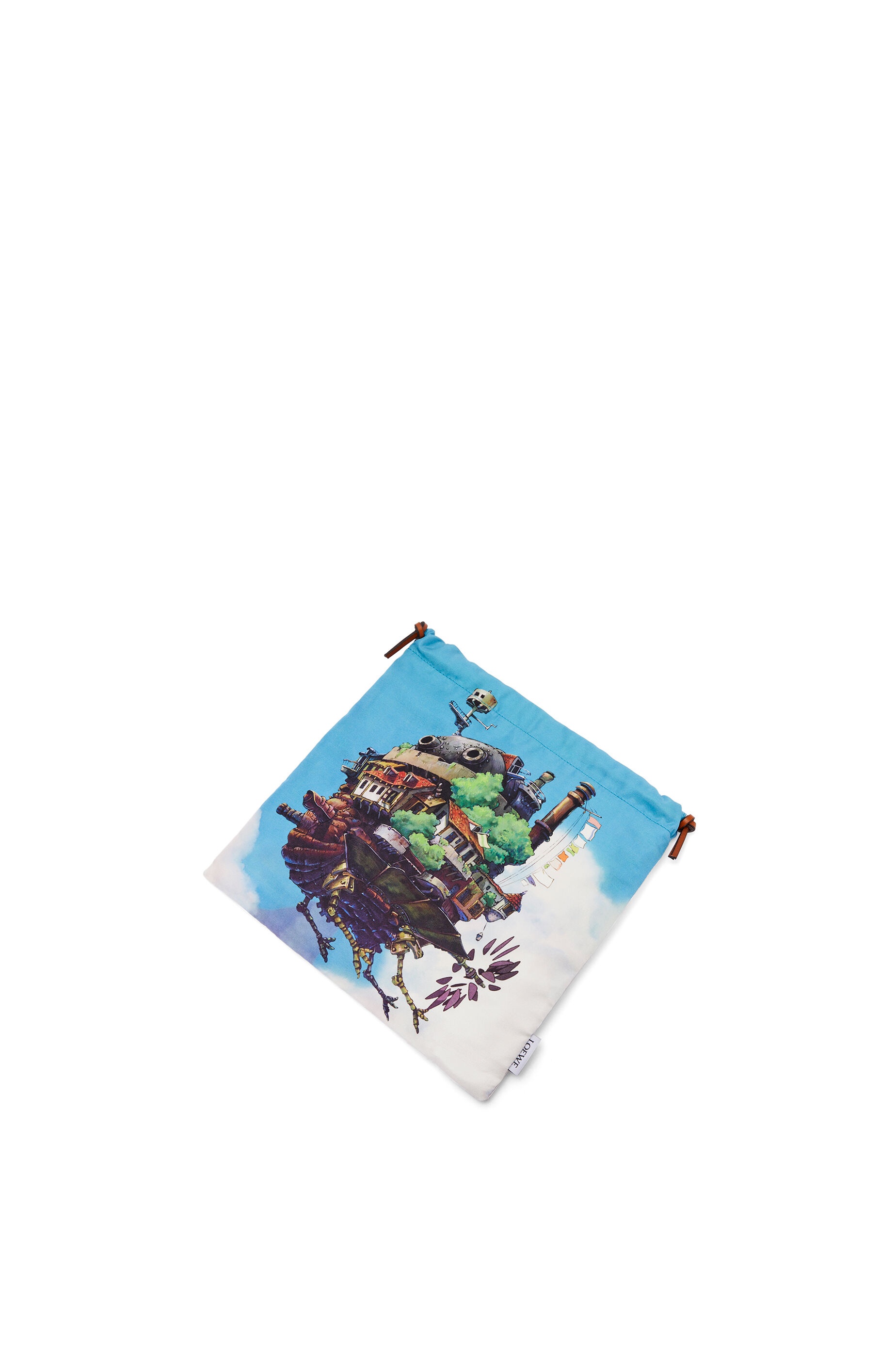 Moving Castle drawstring pouch in canvas - 3