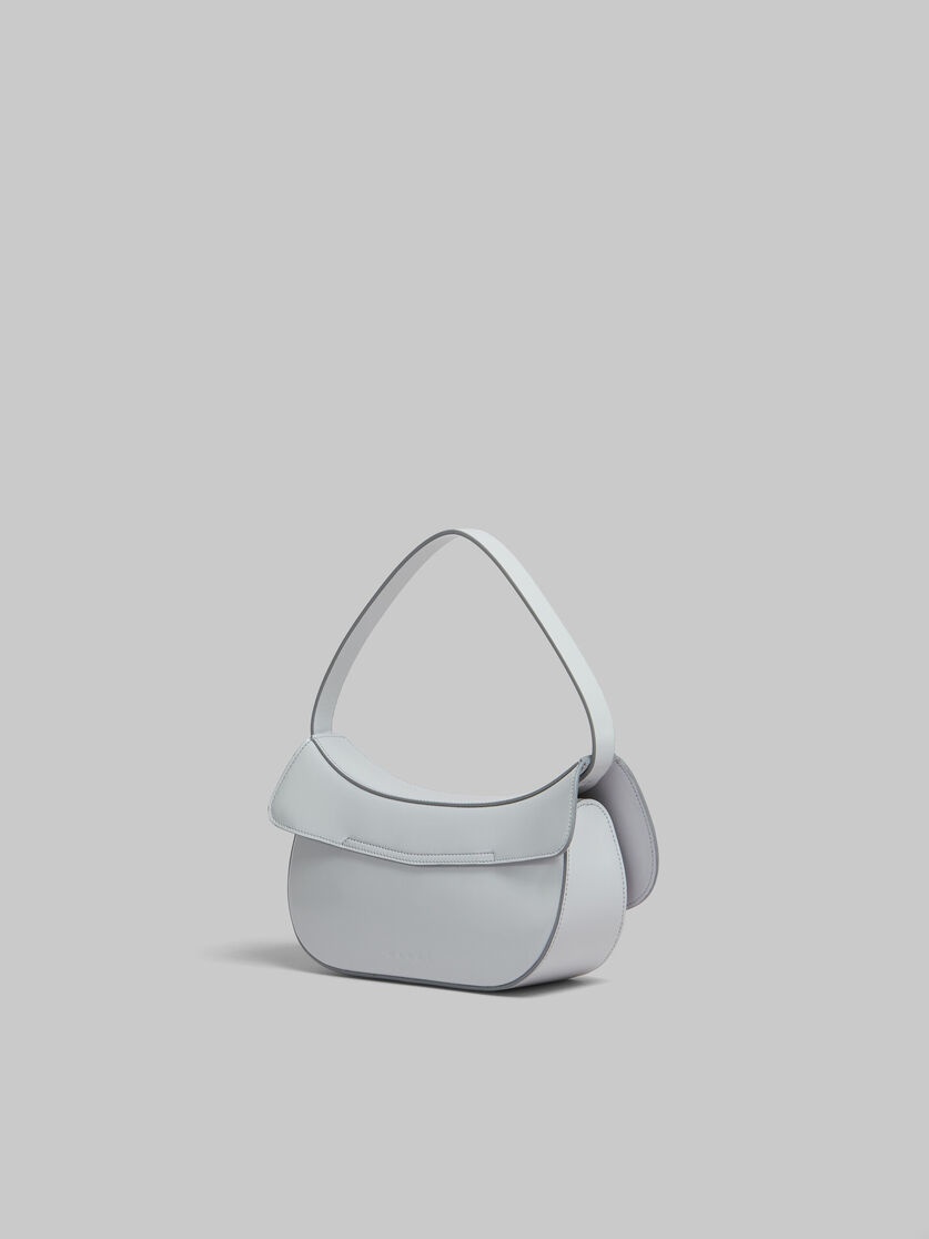 GREY LEATHER BUTTERFLY MEDIUM HOBO BAG - 3
