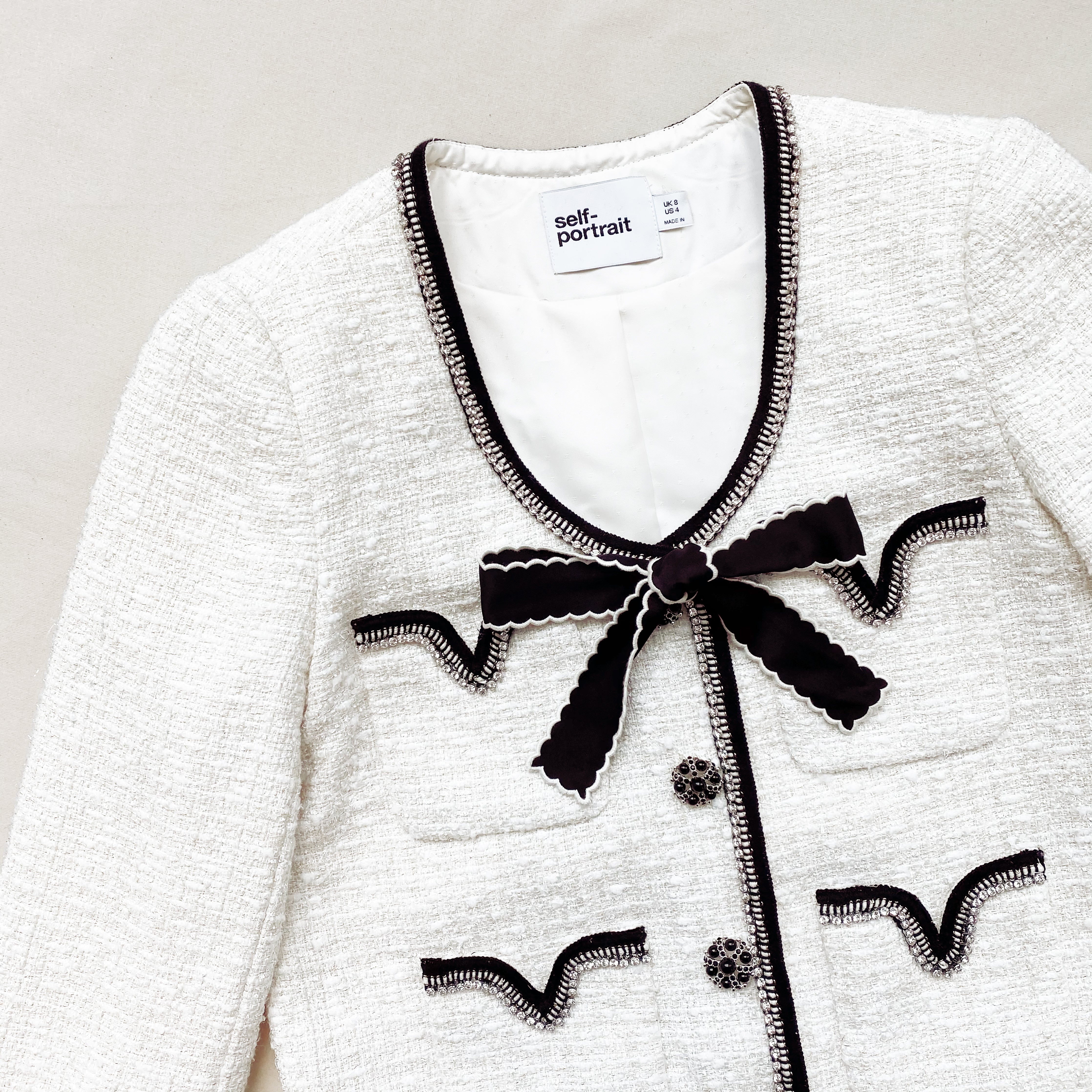 Metallic Bouclé Crop Jacket - 4
