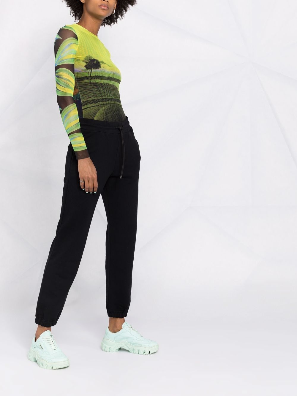 logo-print cotton joggers - 6