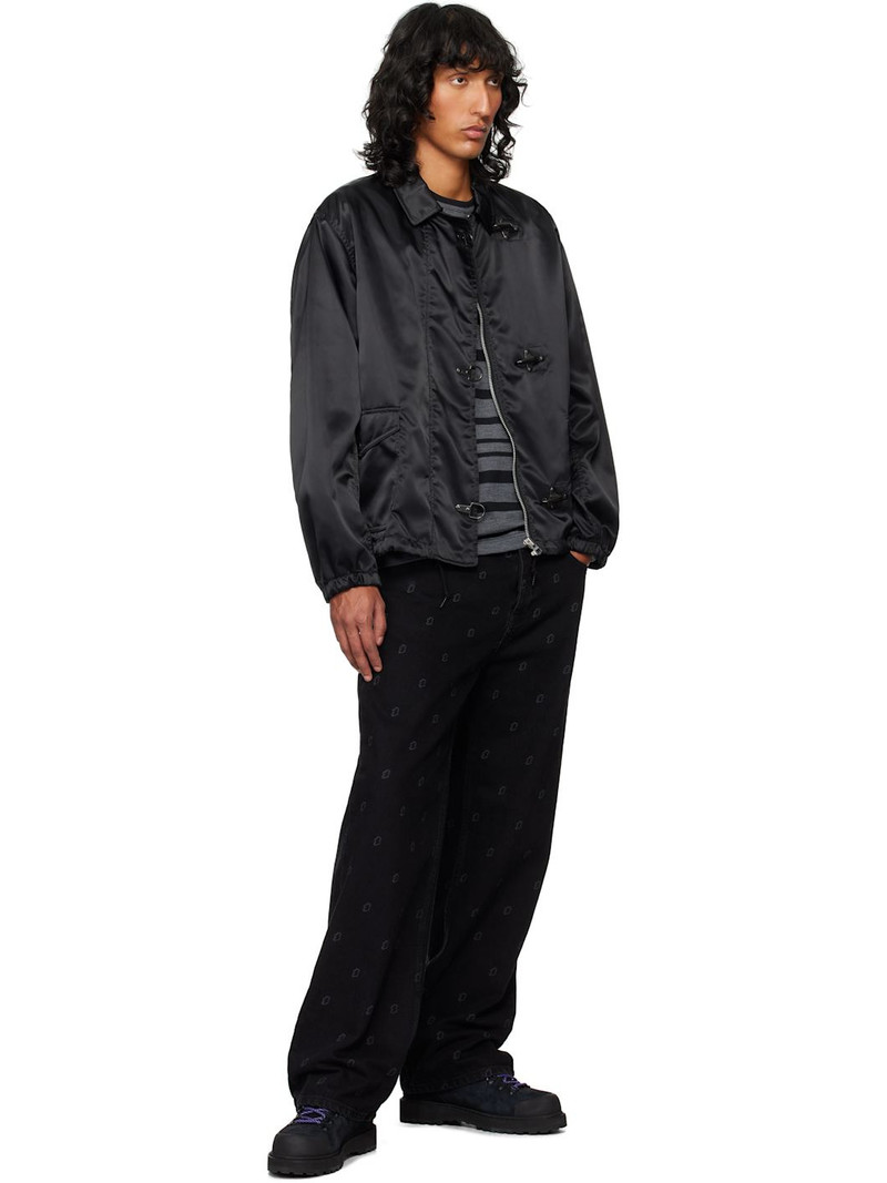 ROBYN LYNCH Black Laser Etched Eire Motif Jeans outlook