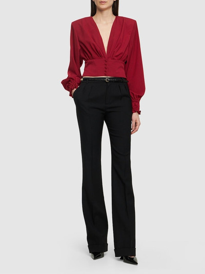 ALEXANDRE VAUTHIER Gathered crepe crop top outlook