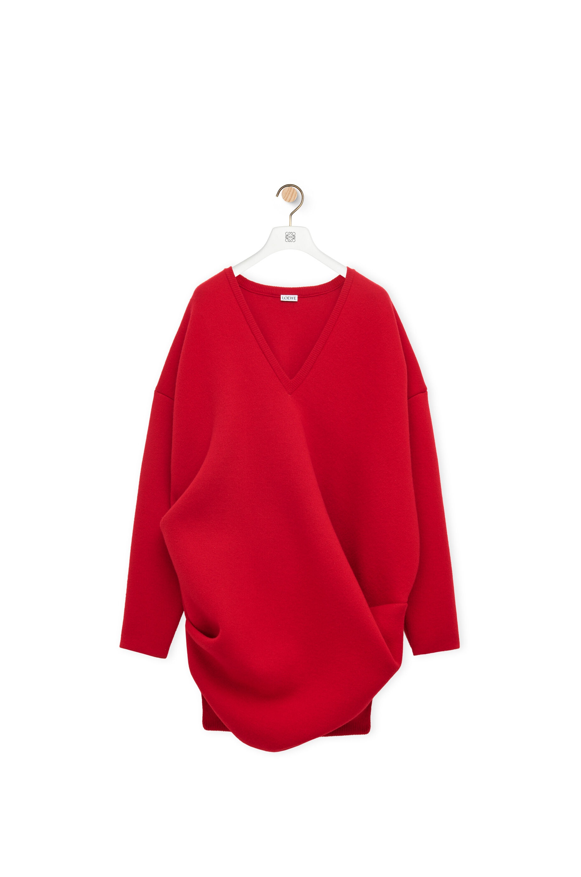 Draped dress in wool blend - 1