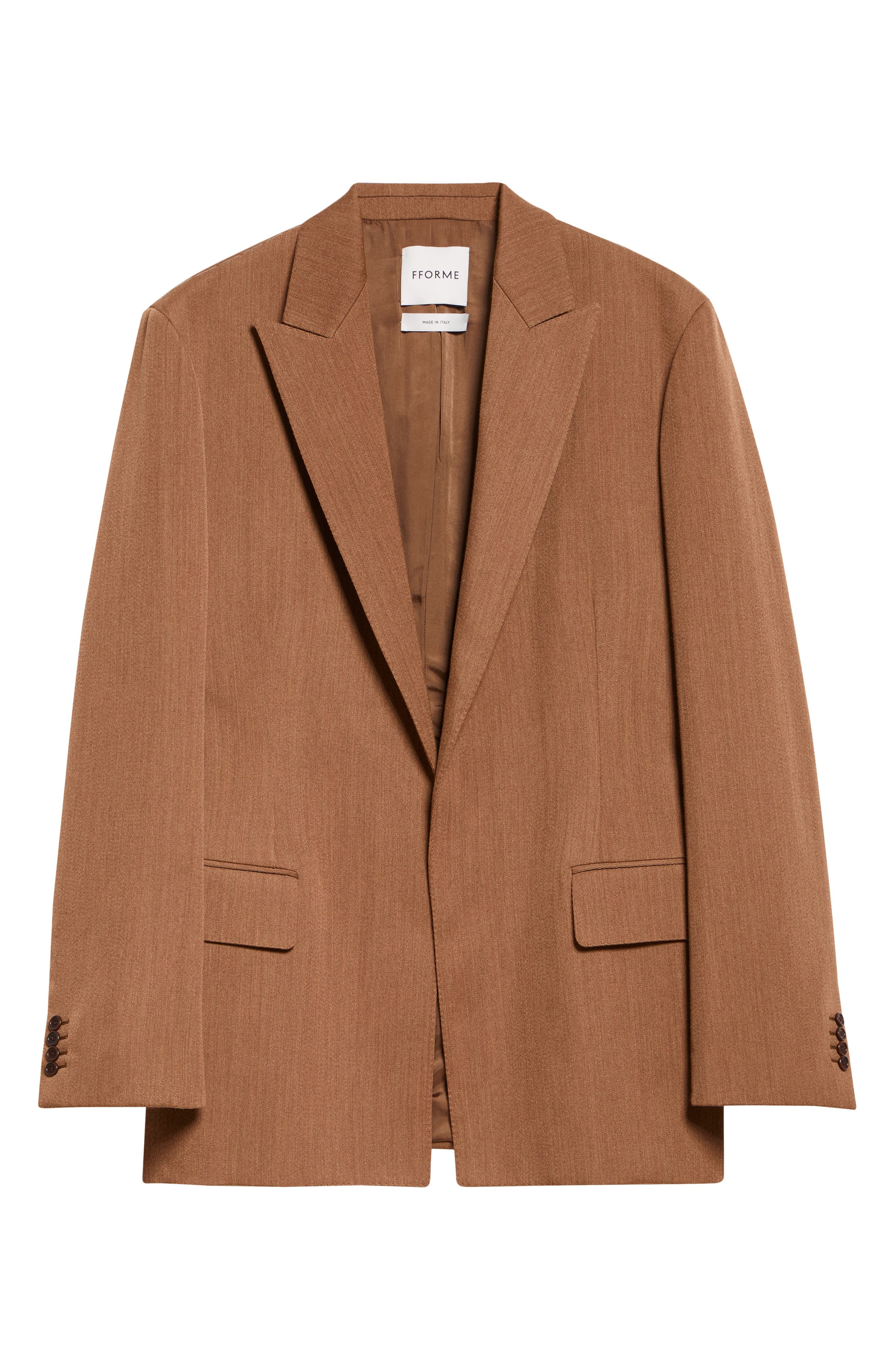 FFORME Malina Tailored Wool Blazer in Camel Melange at Nordstrom - 8
