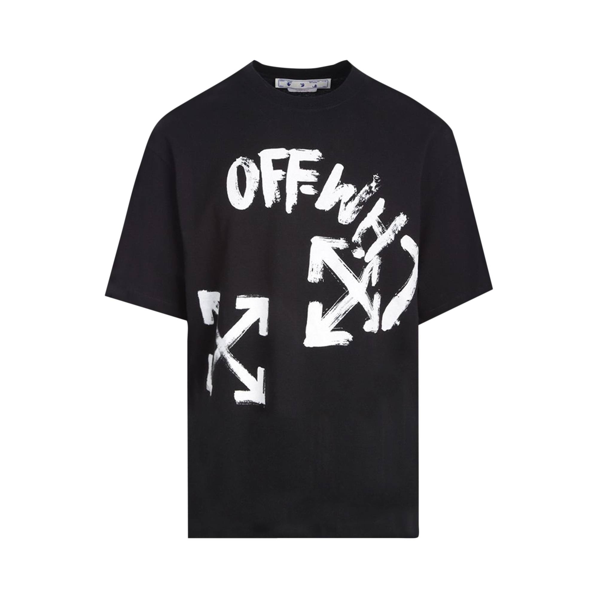 Off-White Paint Script Over Skate Short-Sleeve Tee 'Black/White' - 1