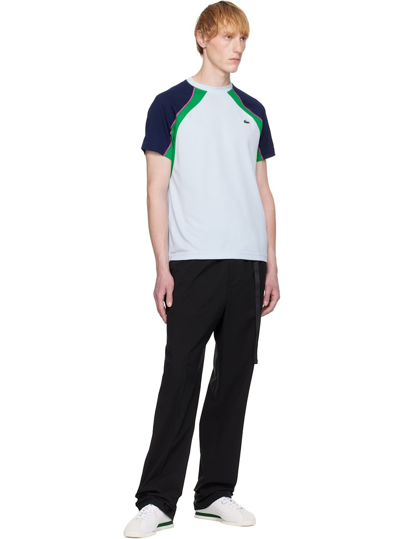 LACOSTE Blue Ultra Dry Colorblock Tennis T-shirt outlook