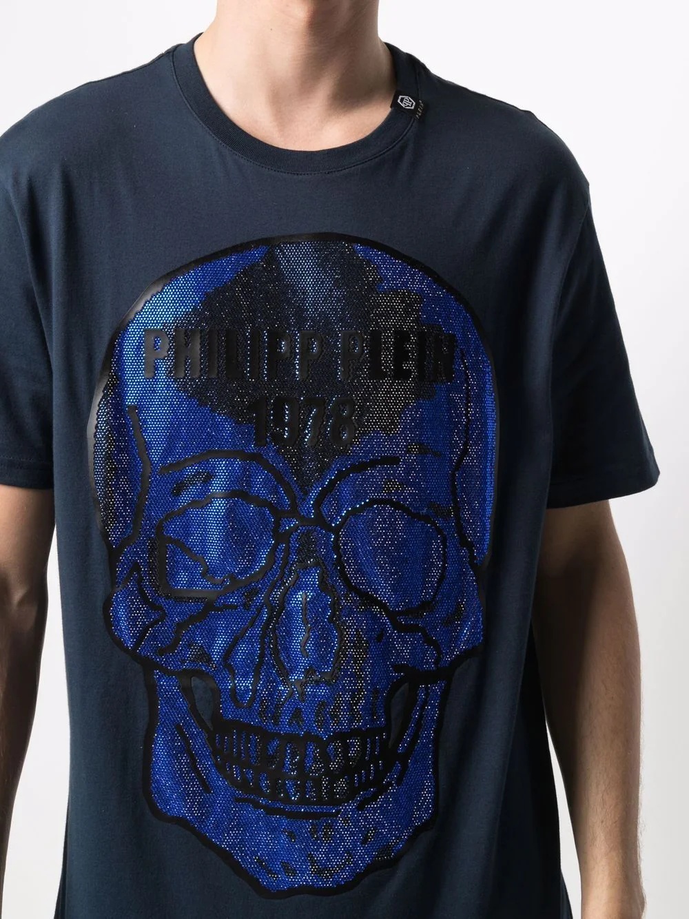 crystal embellished skull T-shirt - 5