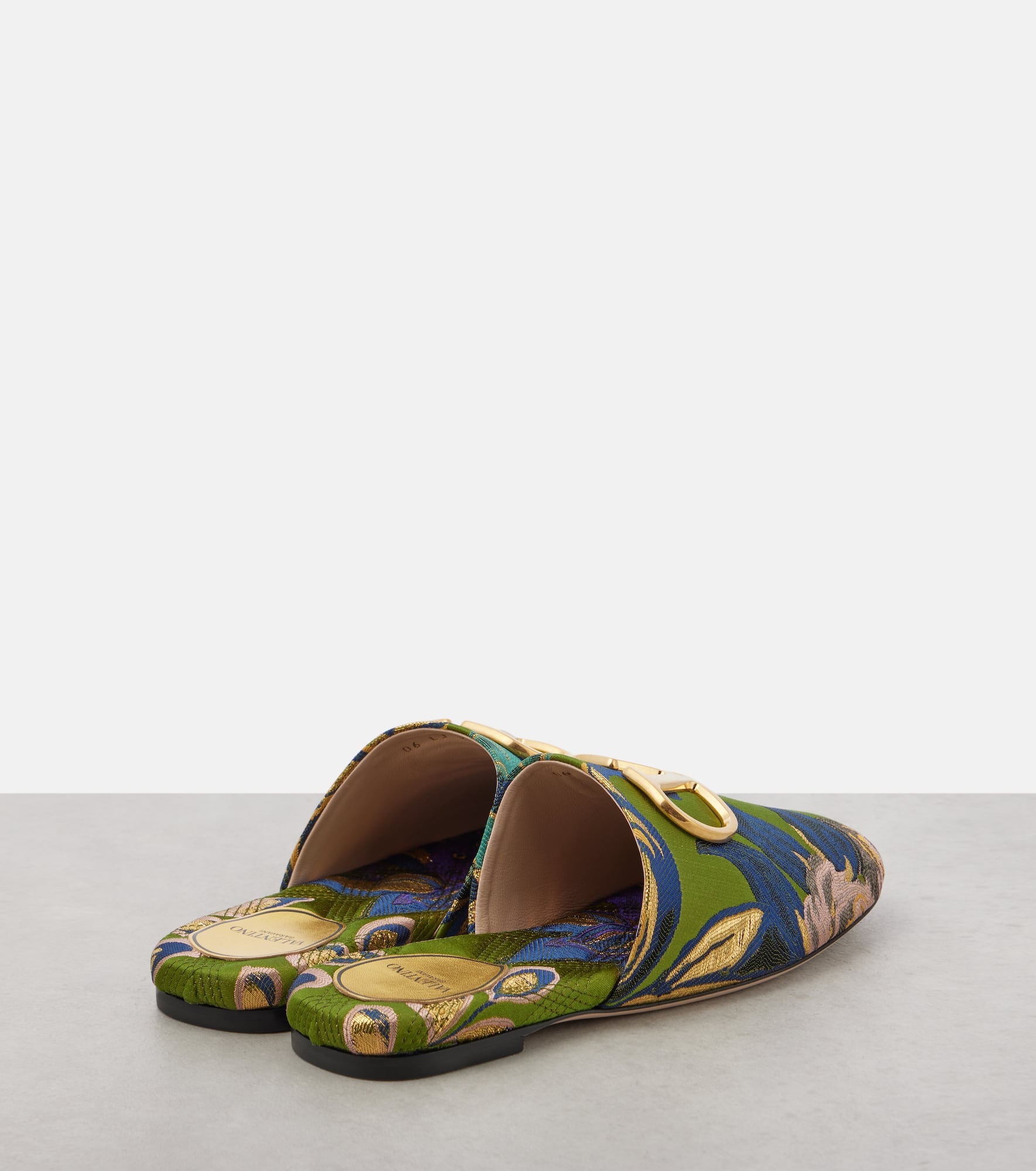 VLogo jacquard mules - 2