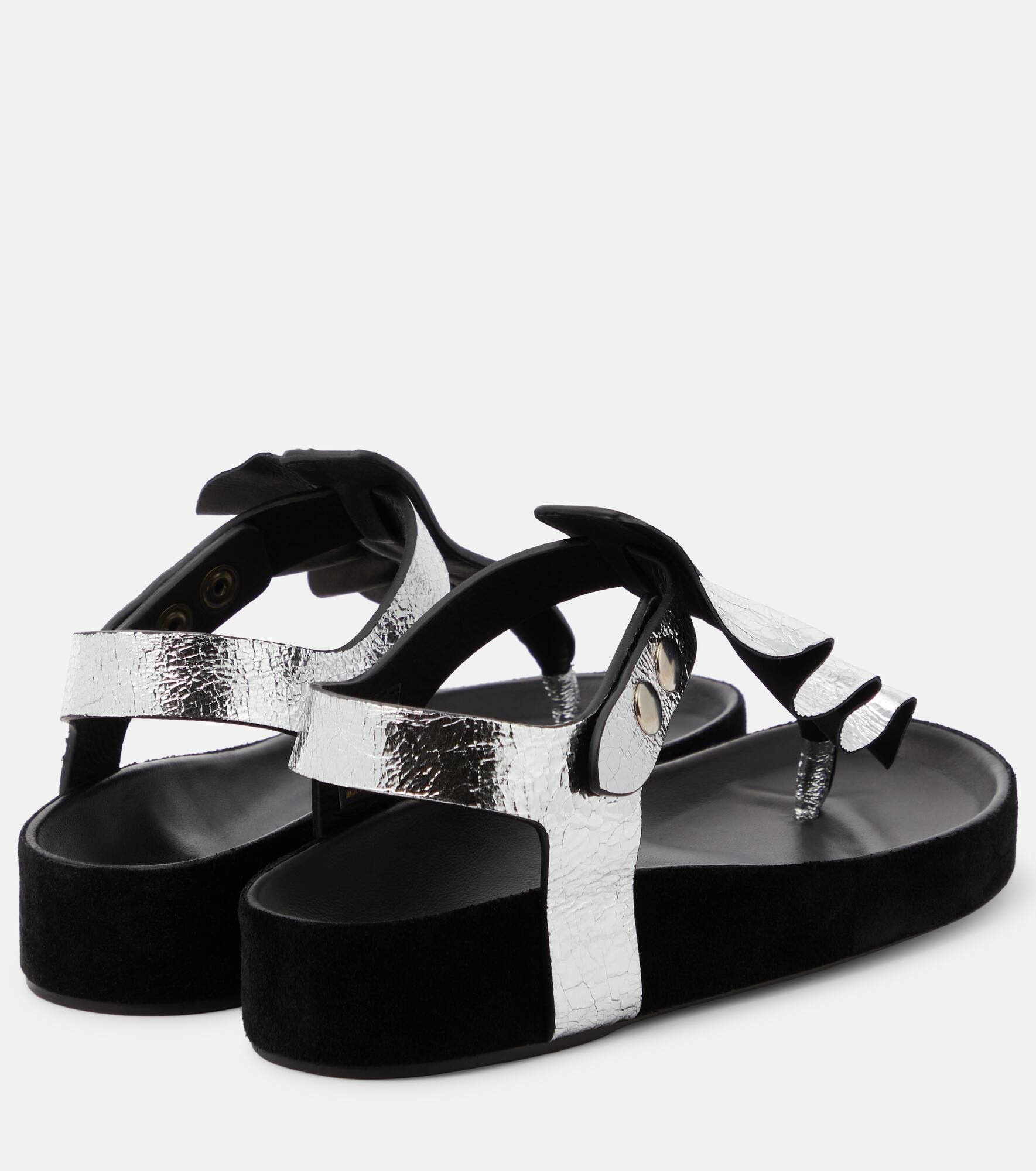 Isela metallic leather sandals - 3