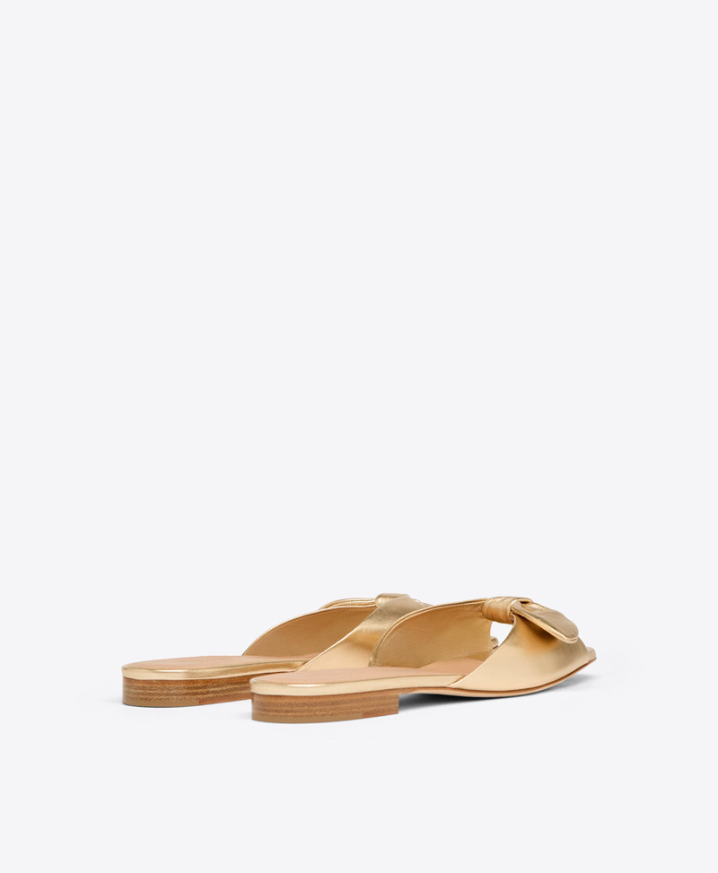 Vargas Gold Metallic Leather Flats 3
