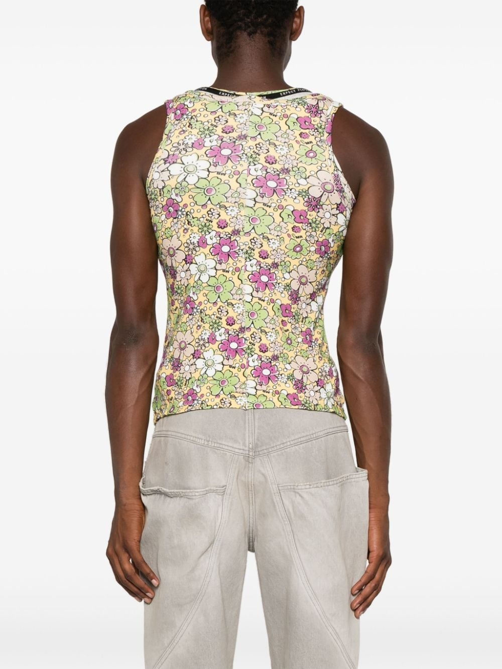 layered floral-print tank top - 5