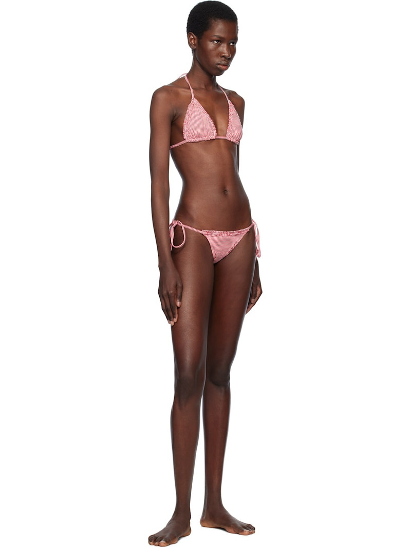 Frankies Bikinis Red & White Nick Skimpy Triangle Bikini Top outlook