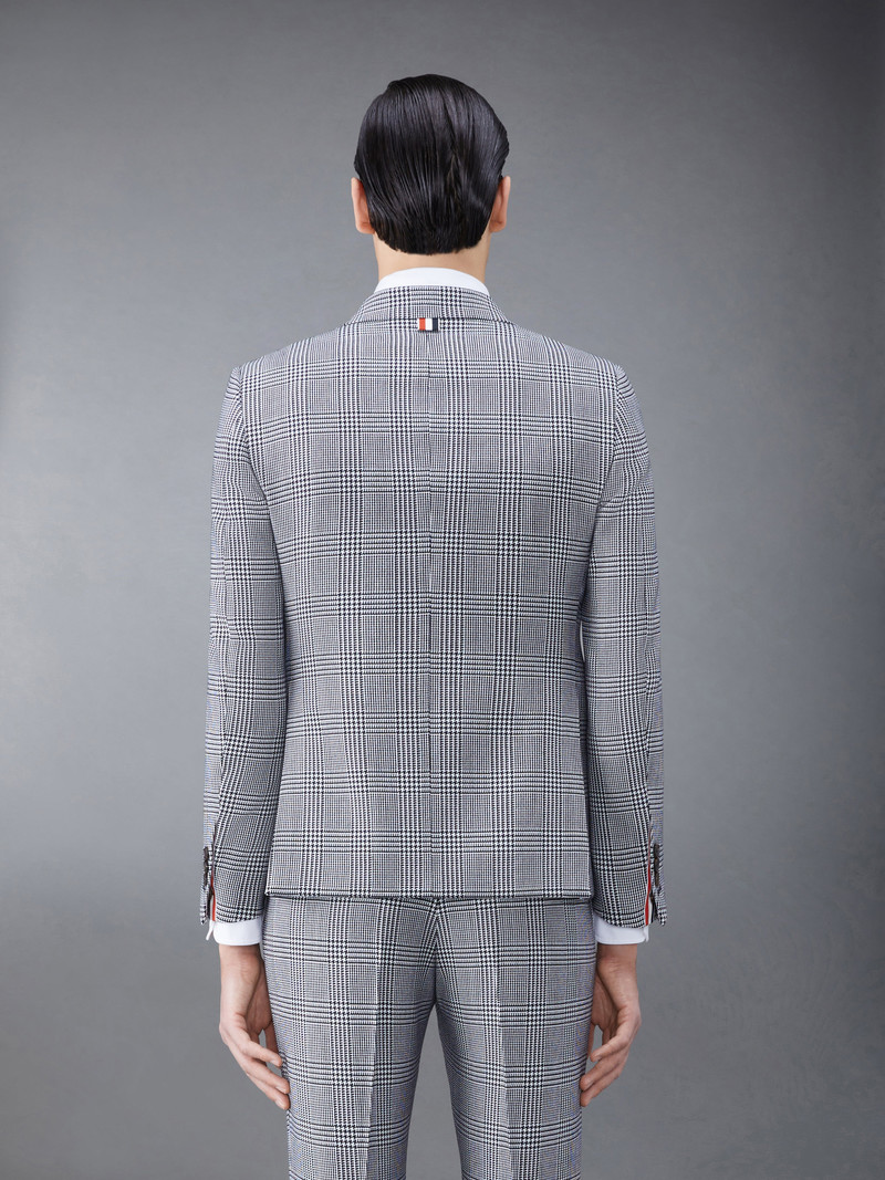Thom Browne Prince Of Wales Heavy Wool Classic Sport Coat outlook