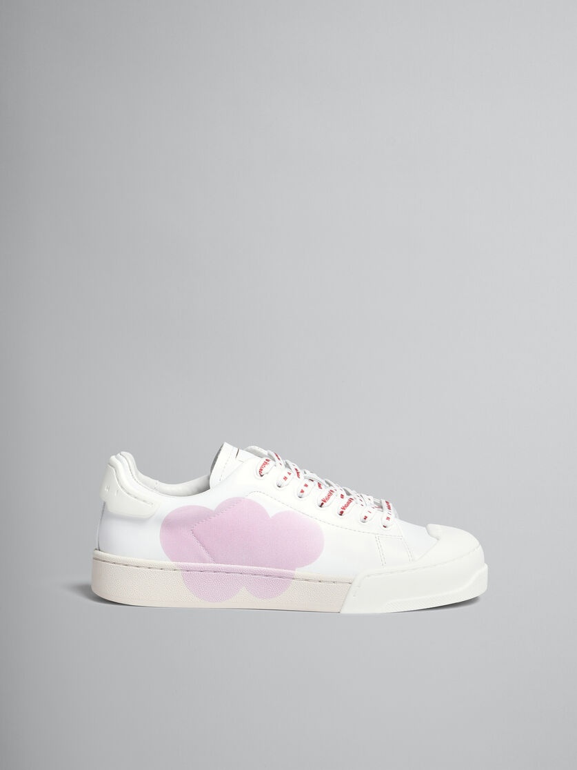 MARNI X NO VACANCY INN - DADA BUMPER SNEAKER IN WHITE PRINTED LEATHER - 1