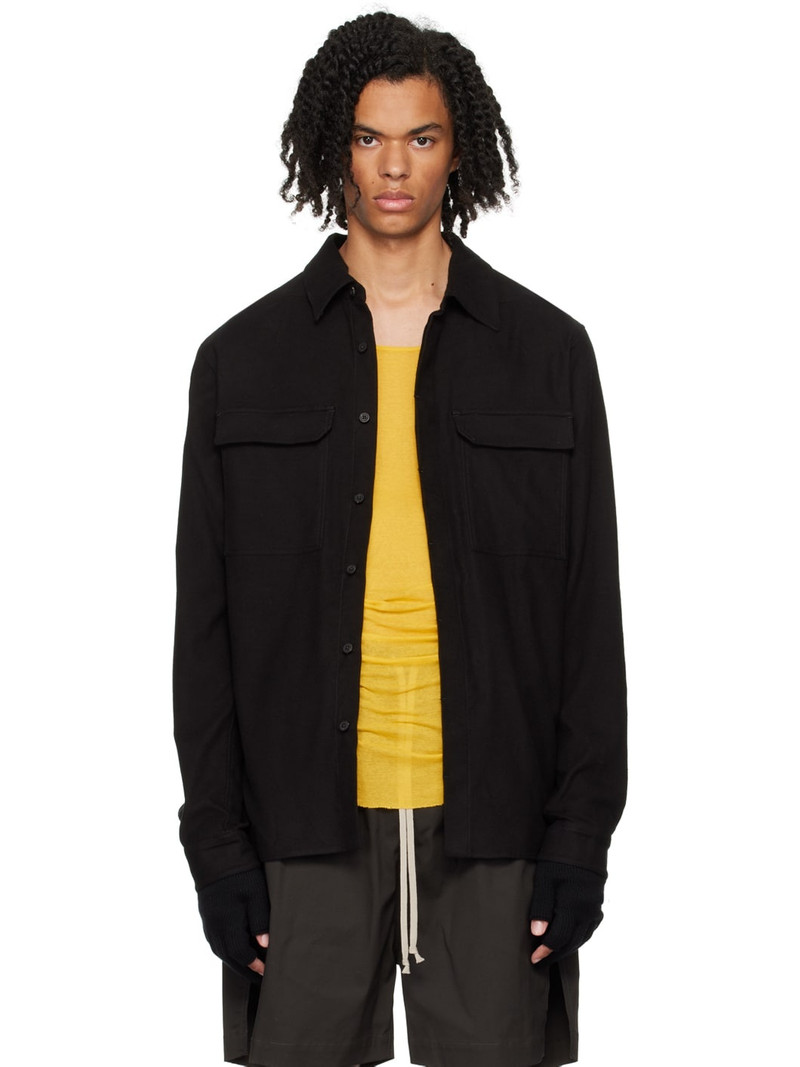 Rick Owens Black Porterville Work Shirt outlook