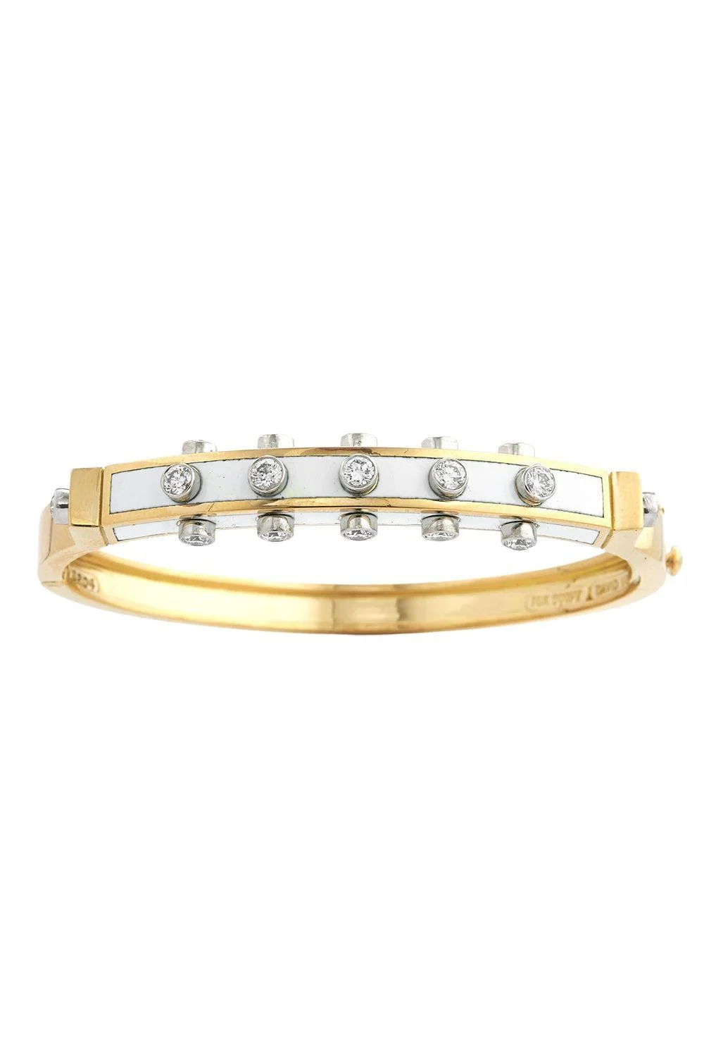 Diamond White Studlette Bangle Bracelet - 1