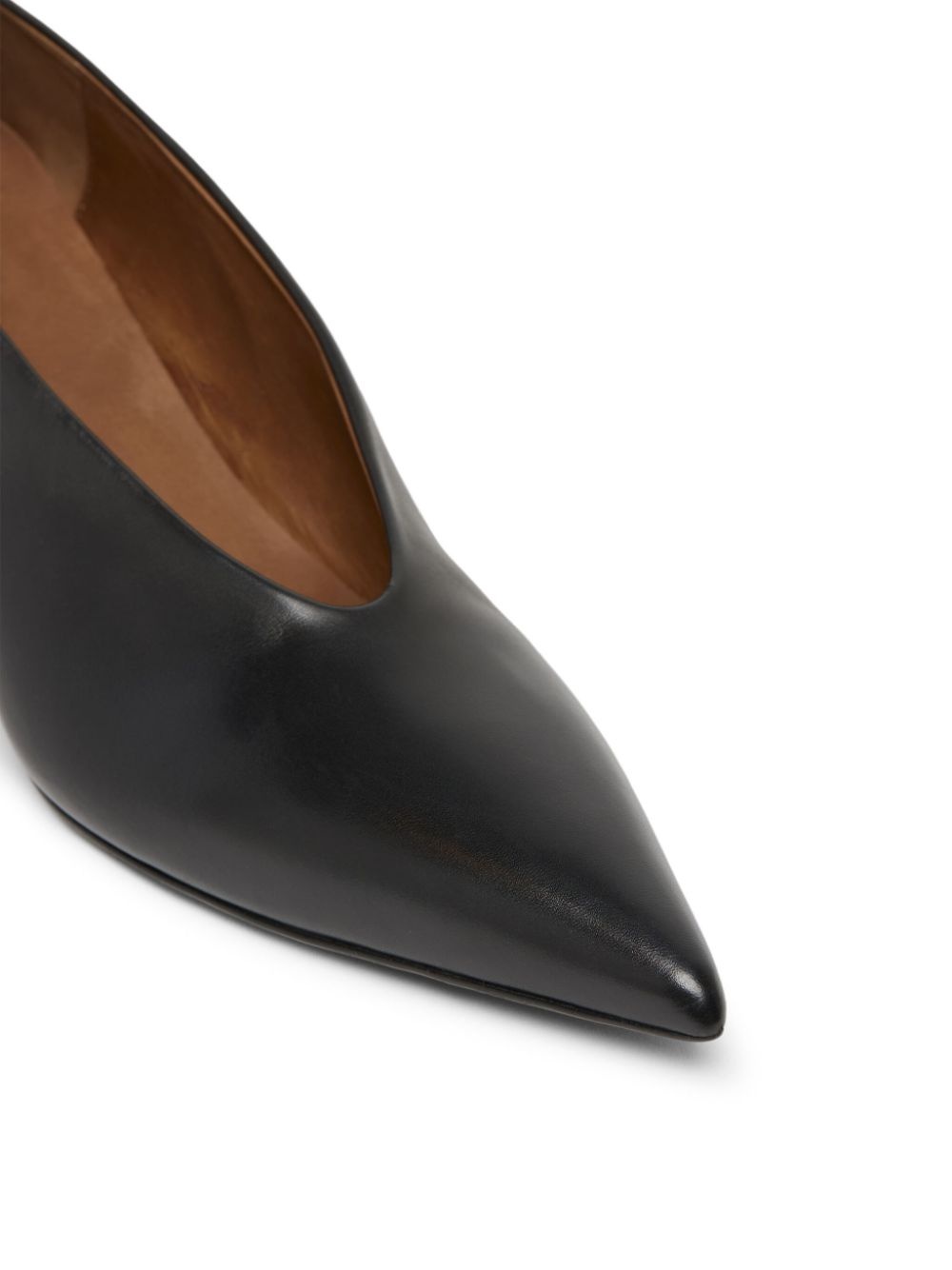 heeled leather pumps - 4