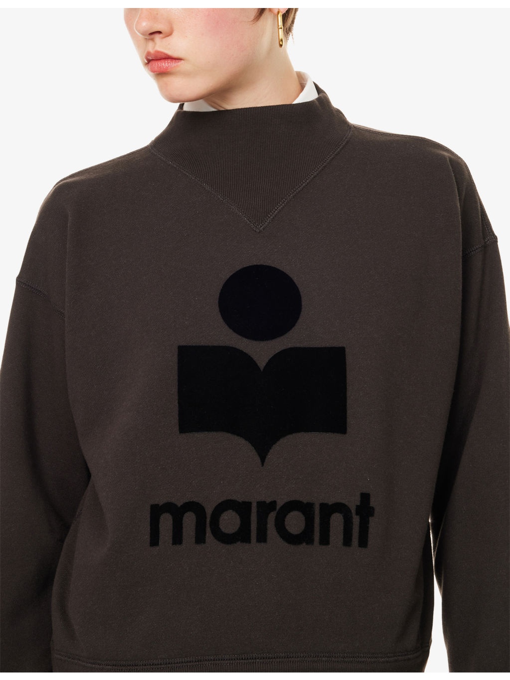 Moby Flocked-Logo Cotton-Blend Sweatshirt - 5