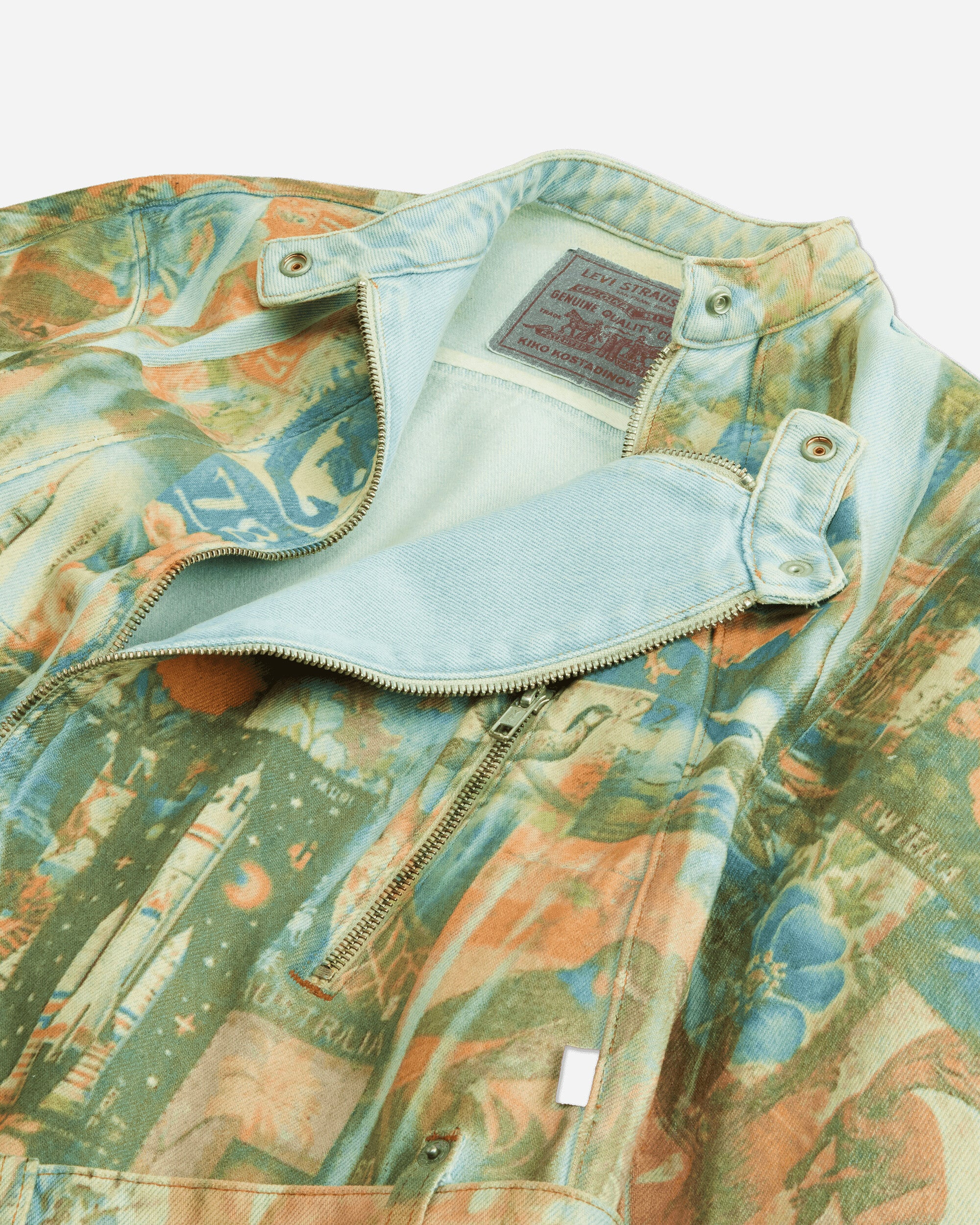 Women's Levi’s Carina Waisted Jacket Postal Stamp Print - 3