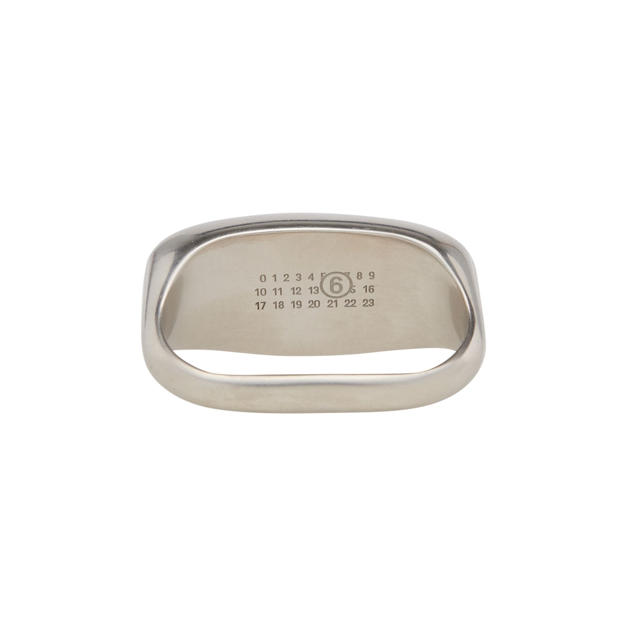 MM6 Maison Margiela Metal Elongated Ring 'Palladio Burattato' - 2
