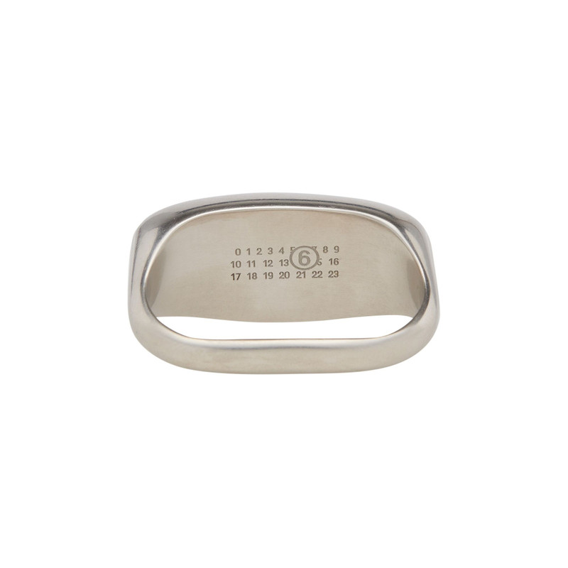 MM6 Maison Margiela MM6 Maison Margiela Metal Elongated Ring 'Palladio Burattato' outlook