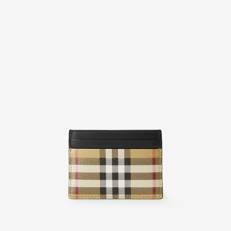 Check and Leather Card Case 3