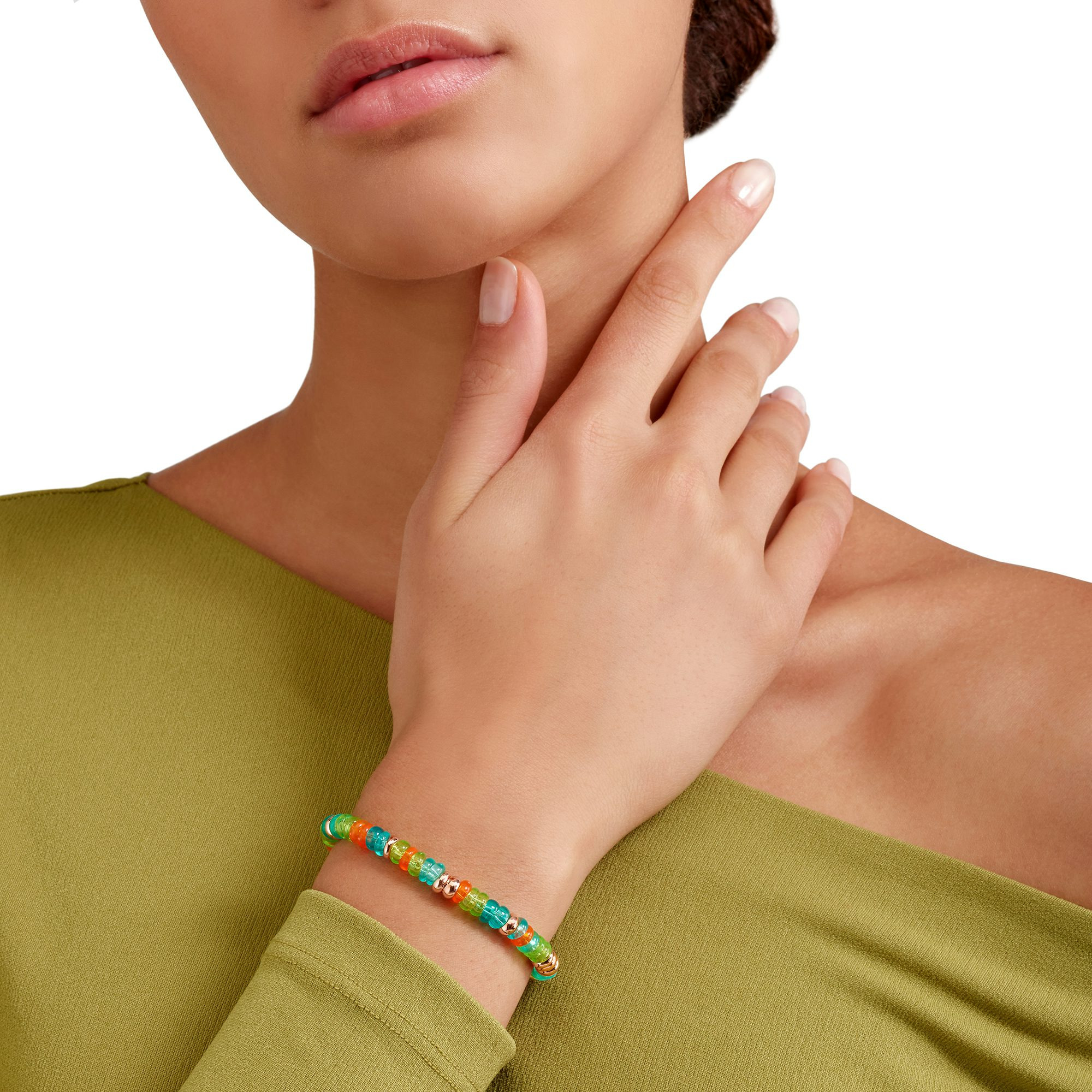 RONDELLE BRACELET IN GOLD-PLATED SILVER & RECYCLED PLASTIC - 3