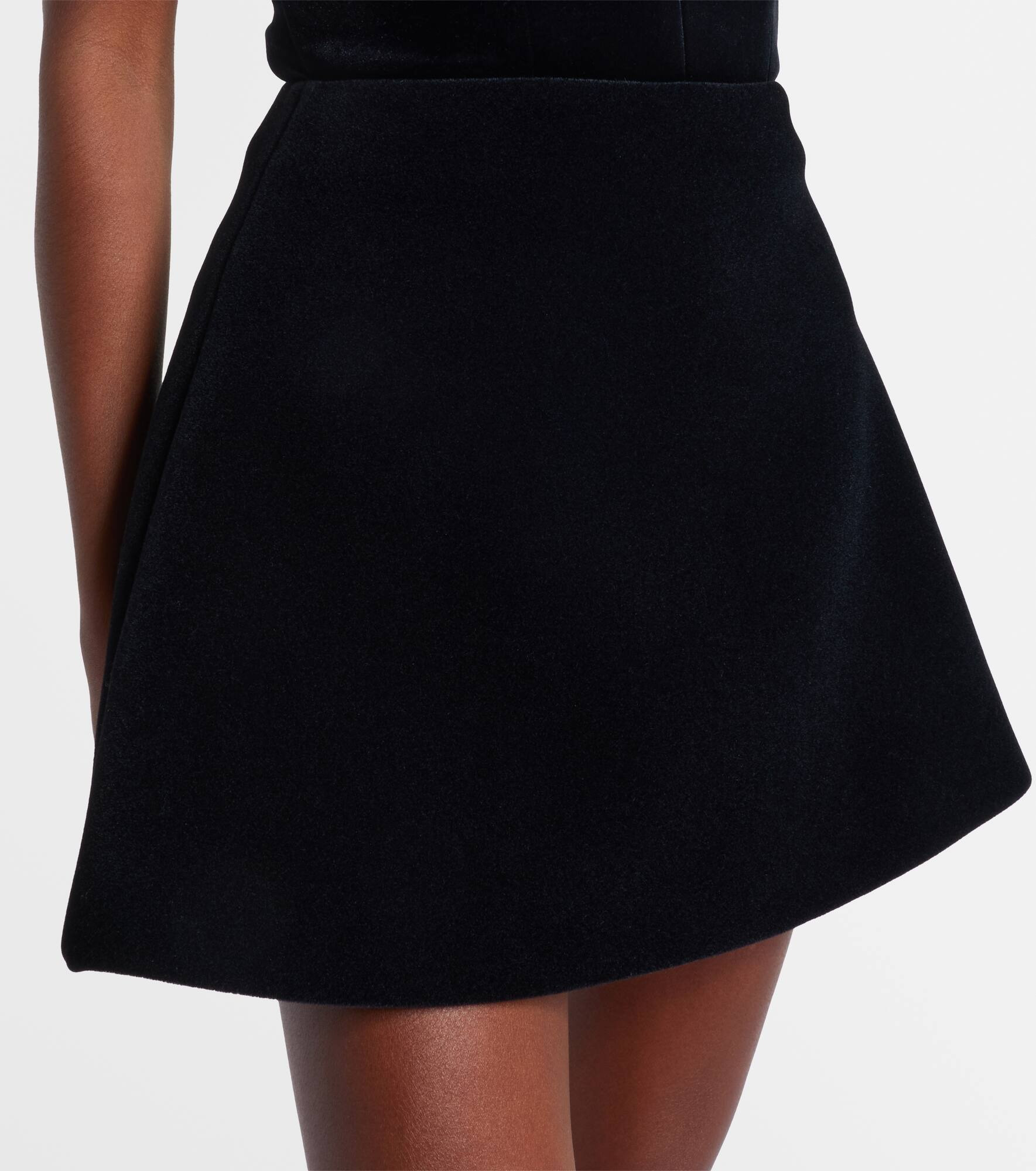 Velvet miniskirt - 4
