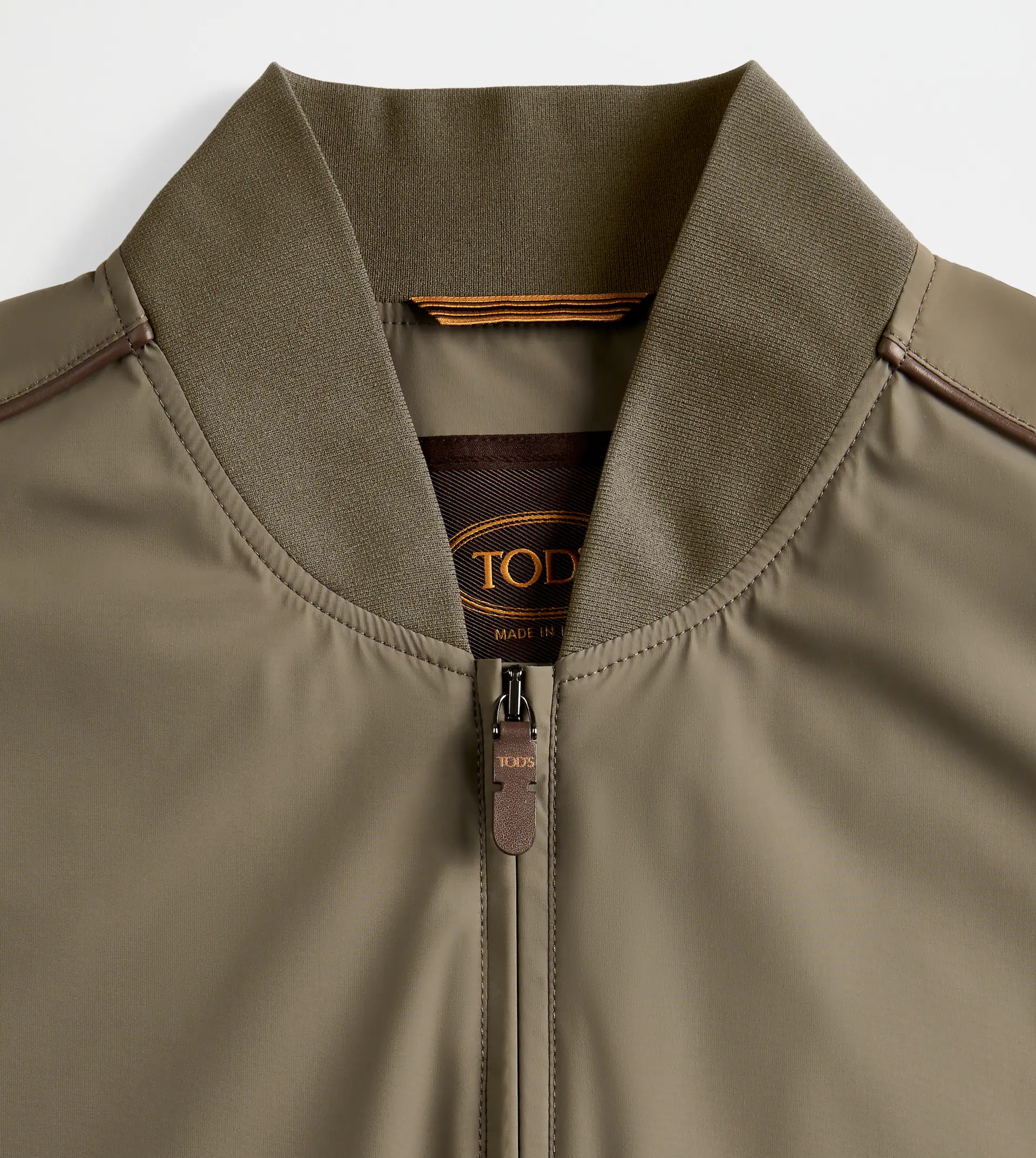 BOMBER JACKET IN TECHNICAL FABRIC - GREEN - 8