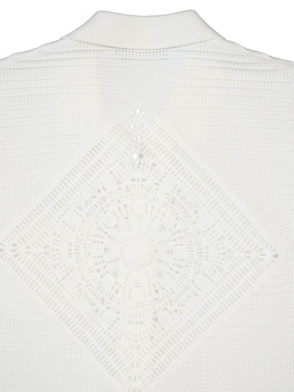 César crochet-panelled cotton cardigan - 4