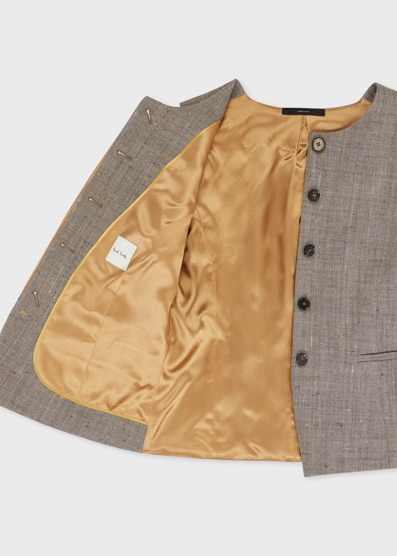 Women's Grey Flecked Tweed Waistcoat 3