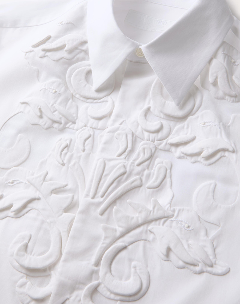 COTTON POPLIN BOWLING SHIRT WITH HIGH RELIEF EMBROIDERY 3