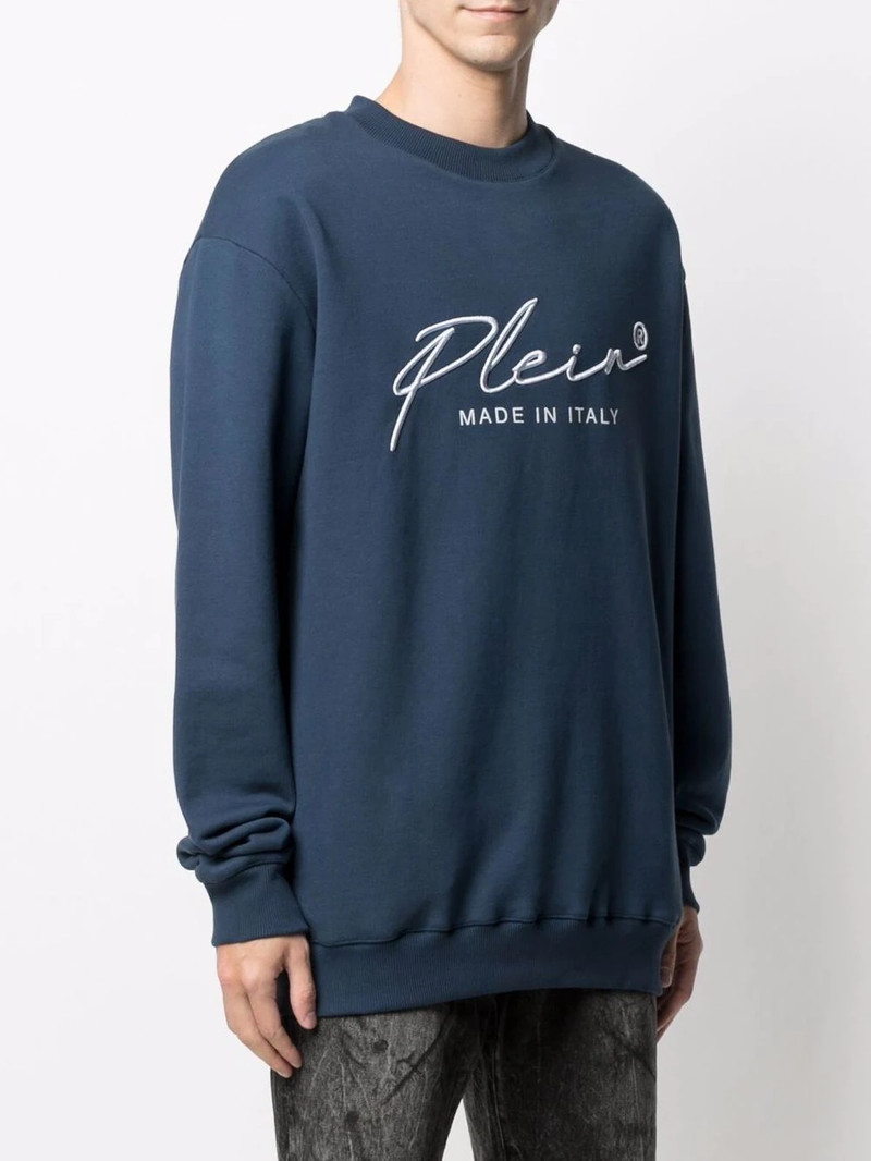 embroidered-logo sweatshirt 3